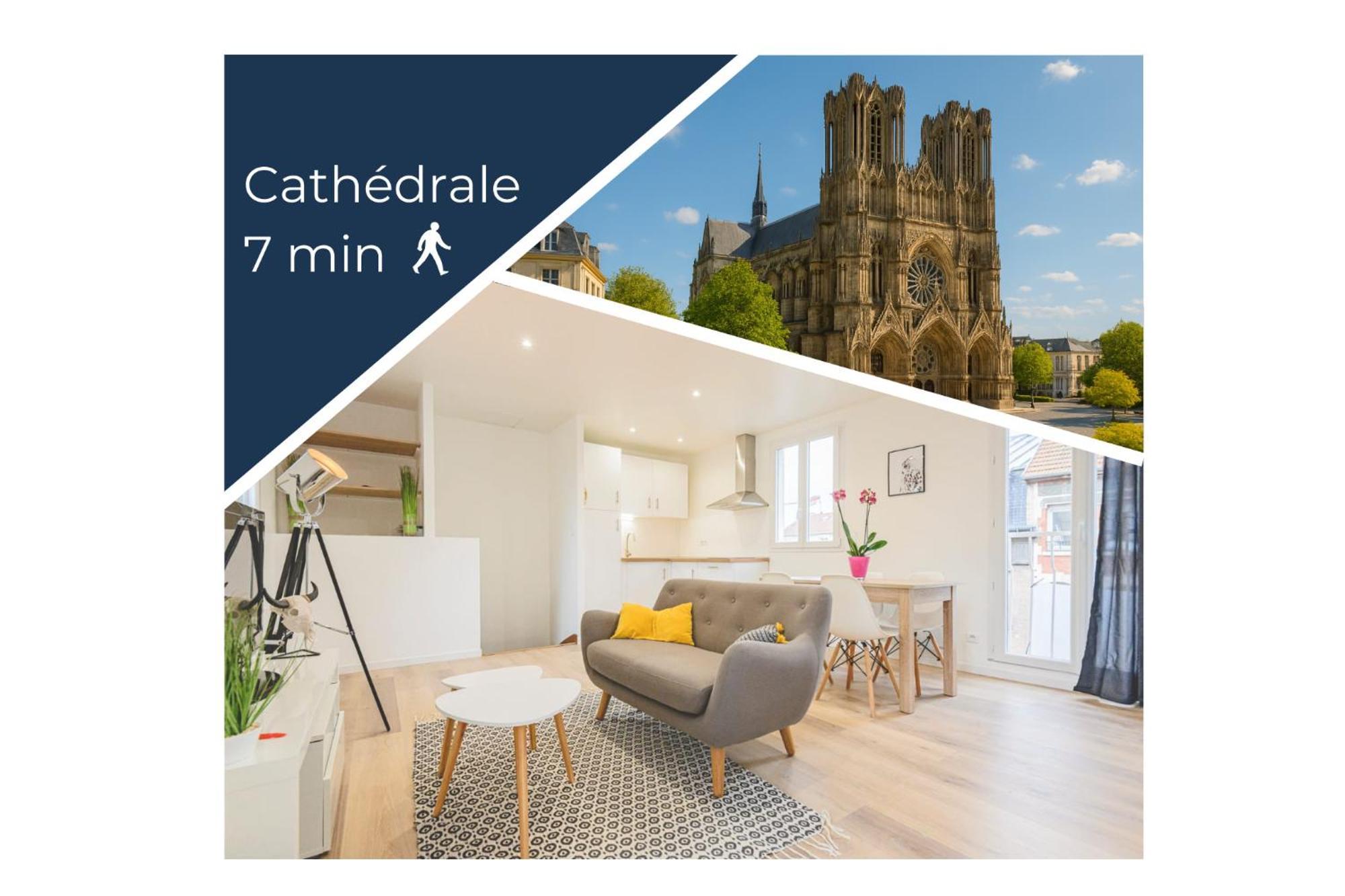 Appartement Lumineux Proche Cathedrale Reims Kültér fotó